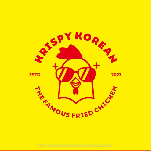 Yellow and Red Korean Fried Chicken Design réalisé par mob23