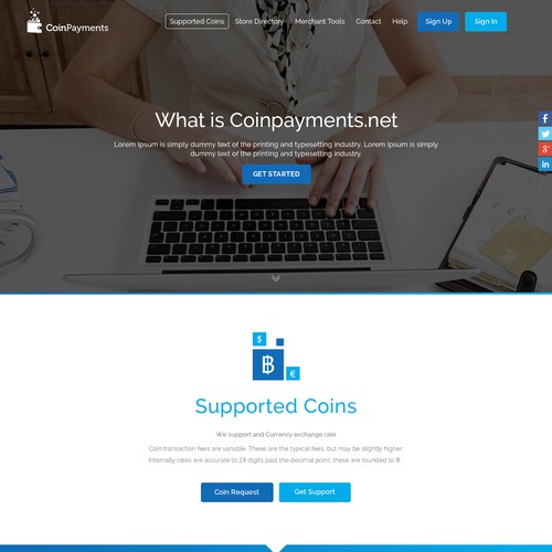 Coinpayments.net Bootstrap 3-Compatible Deisgn Contest Design by KashiArts