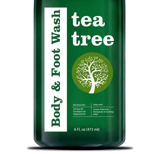 AmHaさんのCreate a Winning Product Label for our Tea Tree Body Wash!!デザイン