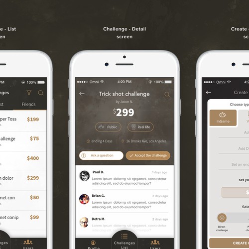 Challenge App Design by Ennomany