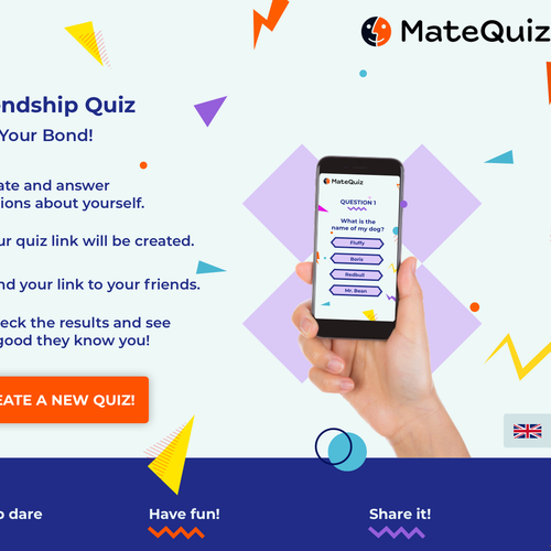 Redesign of a very popular quiz site (MateQuiz.com) Design by Lisa Web Design