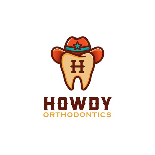 ISO fun, youthful, western themed logo for an orthodontic dental practice in the suburbs Design by Ovita ✏️