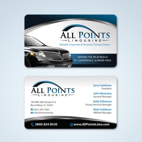 limousine business card design