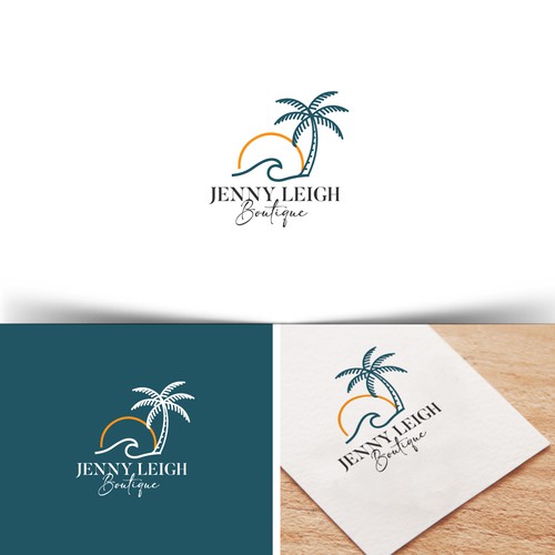 Design a standout logo with a coastal vibe for online boutique Design by Web Hub Solution