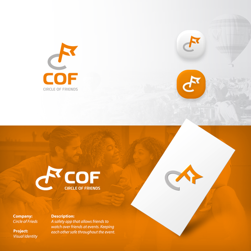 Design a community safety app logo to protect our circle of friends from getting lost-ontwerp door Eduardo, D2 Design