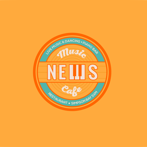 the news music cafe sxm, REVAMP the old logo add live (as in live music). keep it simple .  Design von Bright_Designs