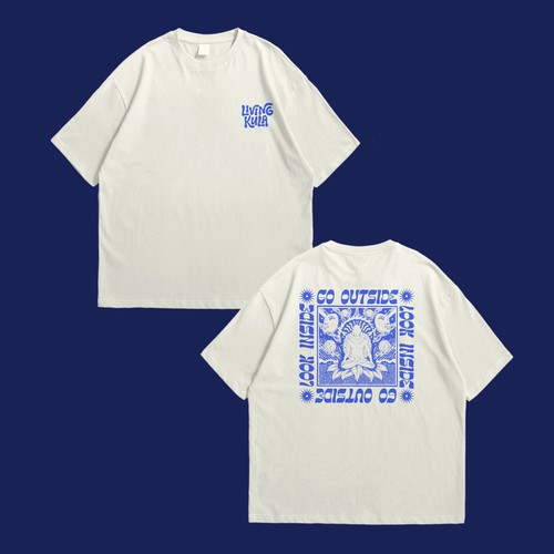 "Nature-based Yoga tee shirt" winning Logo & business card