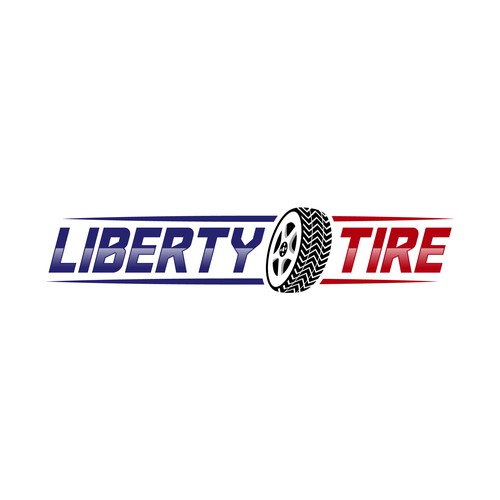 Designs Liberty Tire service seeking simple clean design that are easy to read Logo design