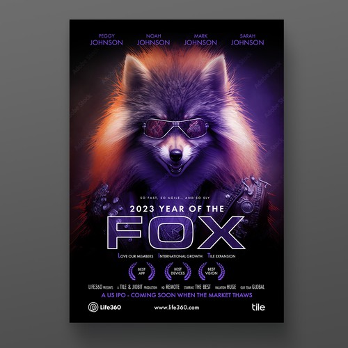 Life360 2023 Year of the Fox Poster Design by P I X 3 L