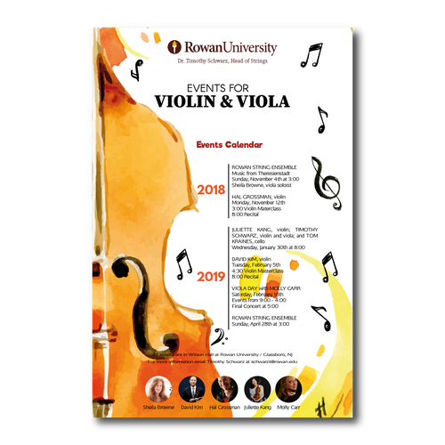 Music Series Poster violin/viola Design by Naicon Martins