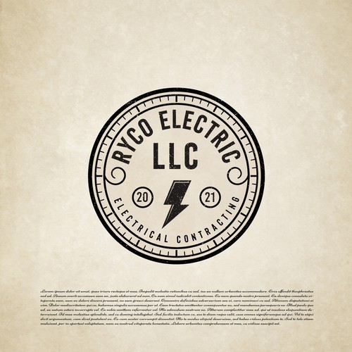 Vintage Electrical logo design Design by Nikola 81