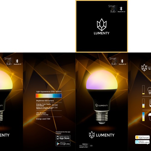 We need to create a sophisticated package for smart lamps. Design by leandropalencia84