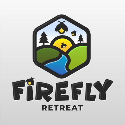 Firefly Retreat. Fun logo inspiring families to explore the outdoors! Design von MarcusMark