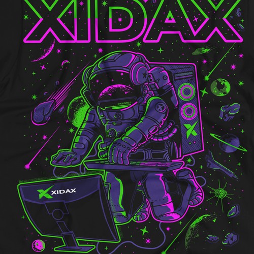 Gaming PC Company T-Shirt Design, all Styles Considered Design by methlop39