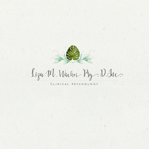 Psychologist needing a delicate, feminine watercolor style tree, branch or leaf logo デザイン by cadina
