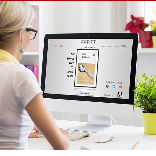 Interactive Flash Cards for Language Learning | Web page design contest