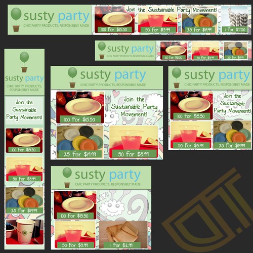 Design by auti titled "Help Susty Party with a new banner ad"