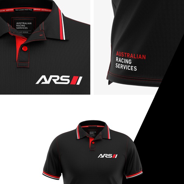 Design by RadekBlaska titled "Part of the visual identity design (Polo T-shirts) for an Australian Race Car Team, racing a Porsche GT3 Carrera Cup. "
