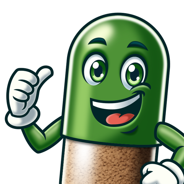 Capsule Mascot for herbal supplement company