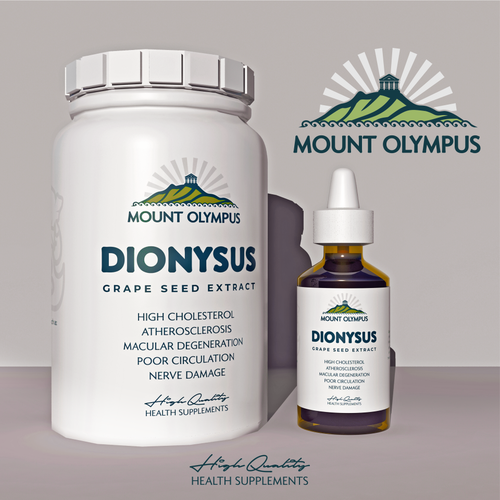 Mount Olympus Logo - fun and creative designs for a health supplement company Design by AkicaBP