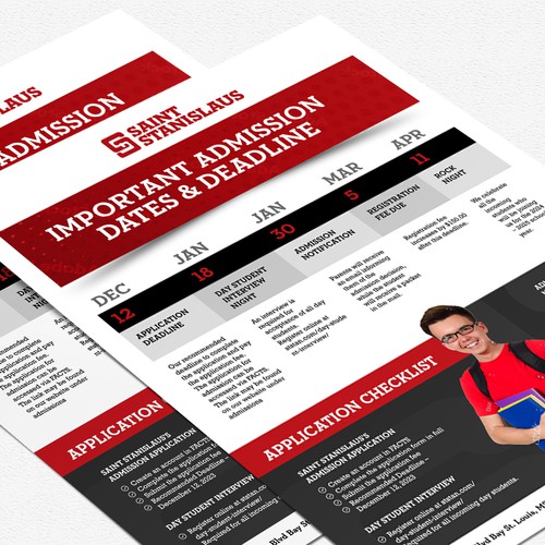 Design an eye-catching admission calendar flyer Design by Alphabet ♥