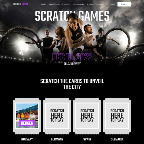 Functional Fitness Online Competition Website | Scratch Games Design by Perfect Pixel Pusher