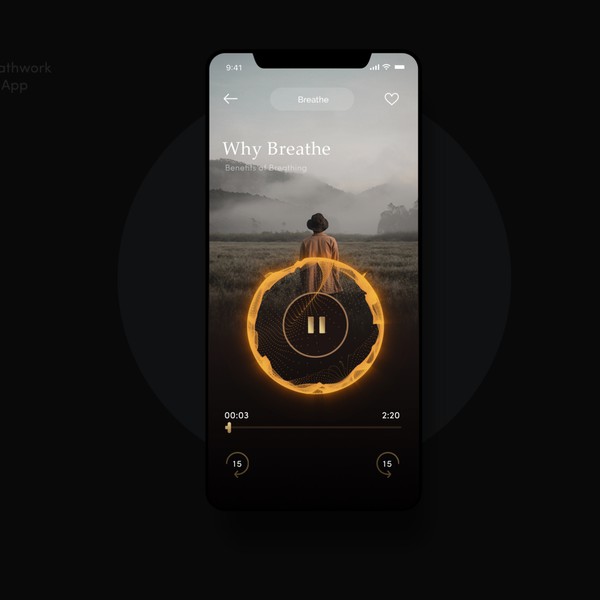 Breathwork app animation