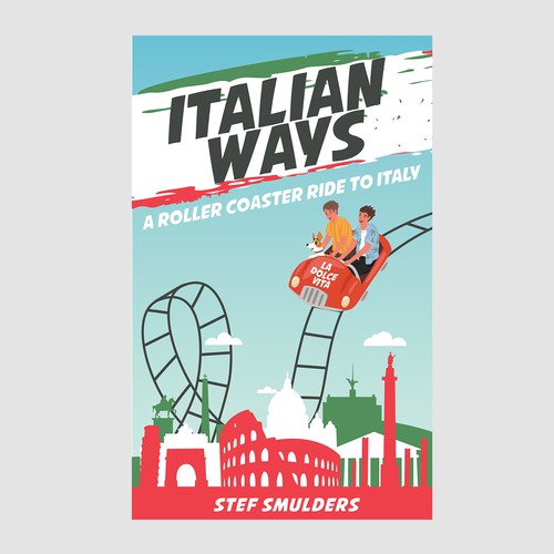 Funny Book Cover Illustration about Italy Design by EsoWorld