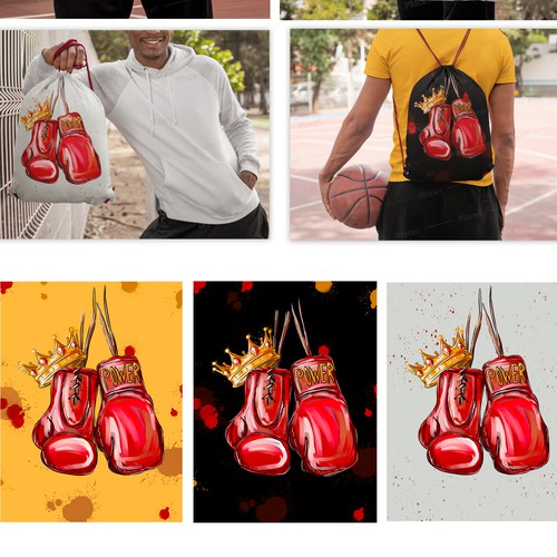 Drawstring Bag Designs for Boys Design by Ketrin Chern