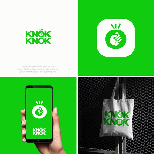 New Social Property Search App Logo NEEDED! Knok Knok Design by xpertdesign786