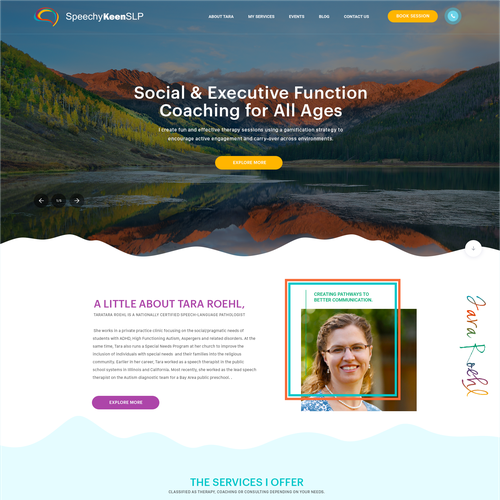 Professional but Friendly Speech Therapy website design Design by Antons Collective