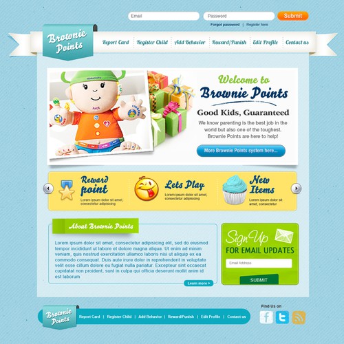 New website design wanted for Brownie Points Réalisé par Mary_pile