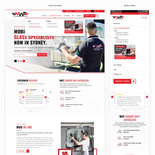 Design a clean and modern service based website home page Design by OMGuys™