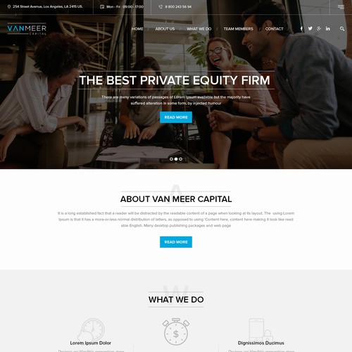 Van Meer Capital is looking for a cool new webdesign Design by Design Castle✨✨