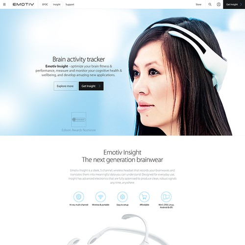 Redesign website for International Award Winning EEG system Design by Brace