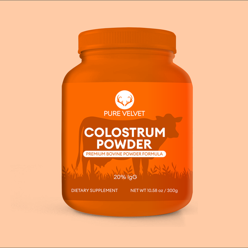 Re-design Supplement Label to capture Amazon shopper attention & boost CTR - Colostrum Powder Diseño de SONUPARMAR