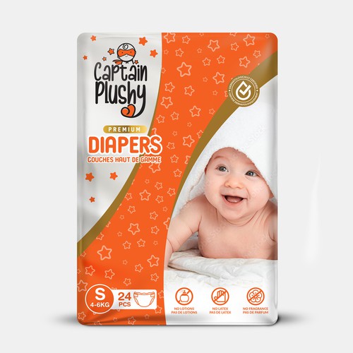 Packaging for playful baby diapers brand Design by Rajith Shantha