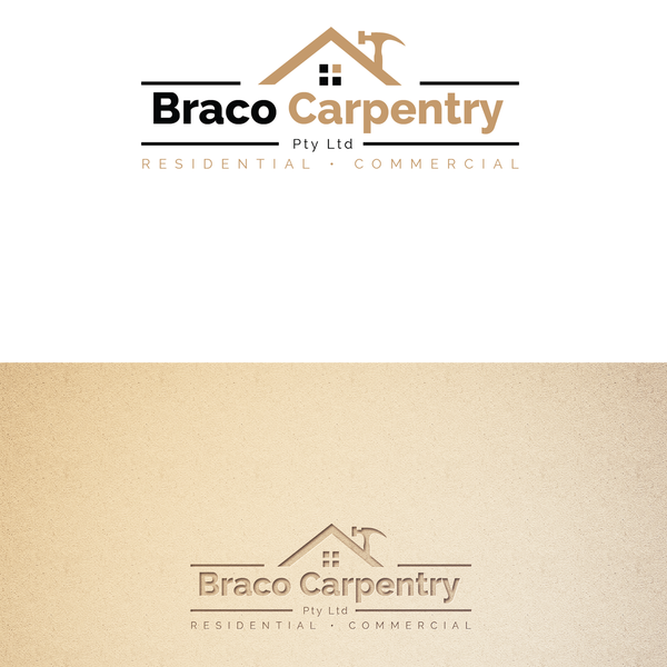 Wordmark logo design for carpentry