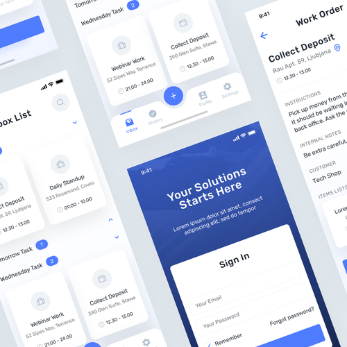 Clean and modern business app design Design by RFNco