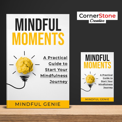 Catchy book cover design for my mindful meditation book. Design by Sann Hernane