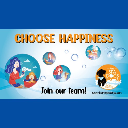 Choose Happiness Banner Design Ontwerp door omsplus