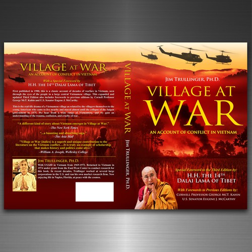 Cover for Third Edition of Classic Work on the Vietnam War. Special Foreword by H.H. the Dalai Lama. Design von Rav Astra