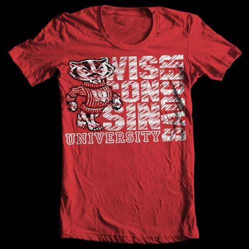 Wisconsin Badgers Tshirt Design Diseño de Rizki Salsa Wibiksana