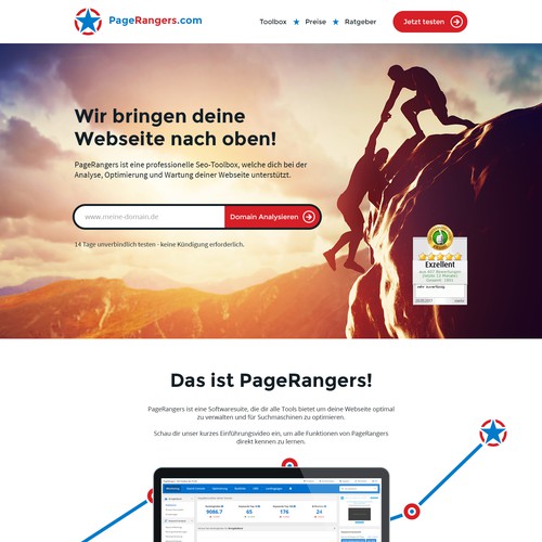Landing page design contest entry by Samodiva