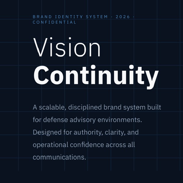 Brand system for VISION CONTINUITY