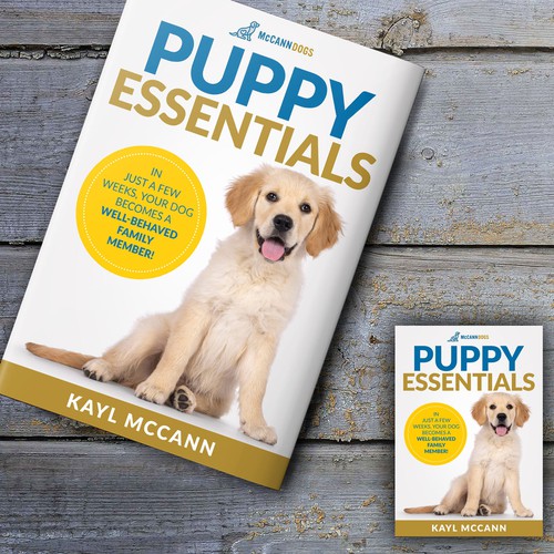 Cute puppy behaving badly for book cover Design by iDea Signs