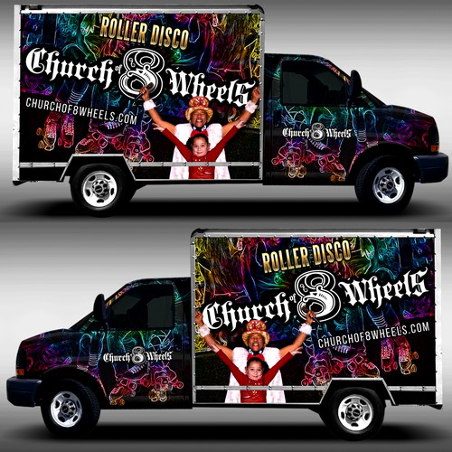 Church of 8 Whells Van Full Wrap Design by Lumina CreAtive