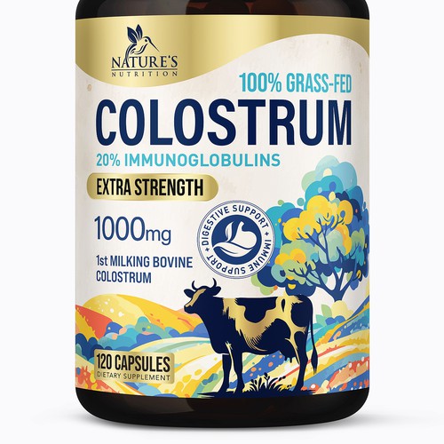 Powerful, Colostrum Design Needed for Nature's Nutrition Design by FreshApple@Michelle