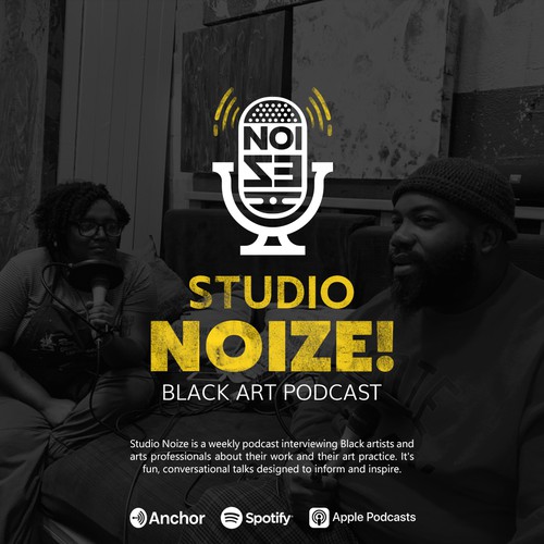 Podcast logo for Black art podcast Design by nomaden.studio