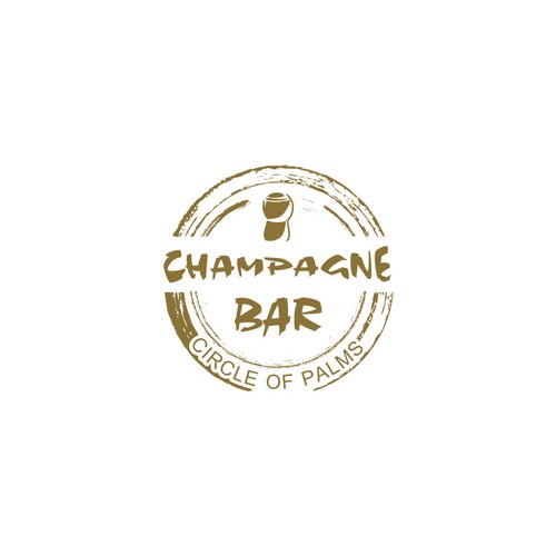 Luxury and modern Champagne Bar logo Design réalisé par designgeo